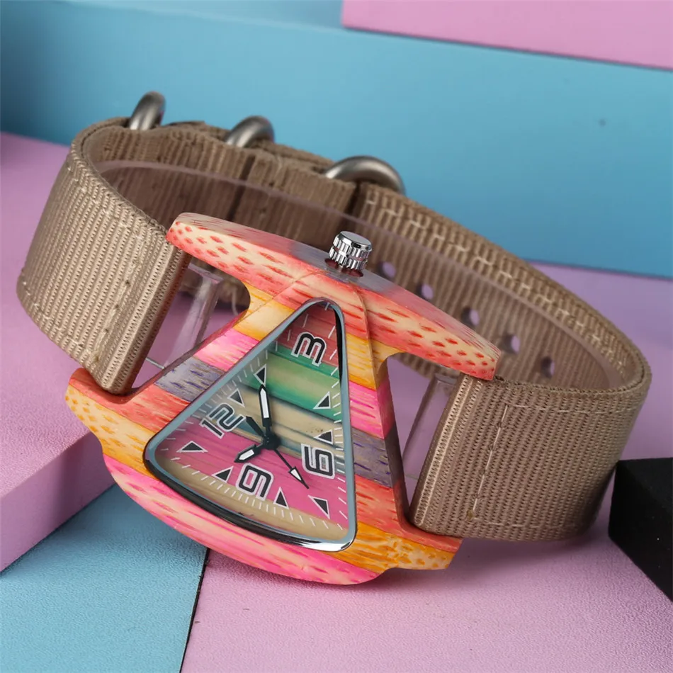 REDFIRE Sport Fashion Nylon Band Ladies Watches Quartz Multicolor Triangle Bamboo Wooden Women's Watch Quartz Female Wristwatch
REDFIRE Sport Fashion Nylon Band Ladies Watches Quartz Multicolor Triangle Bamboo Wooden Women's Watch Quartz Female Wristwatch
