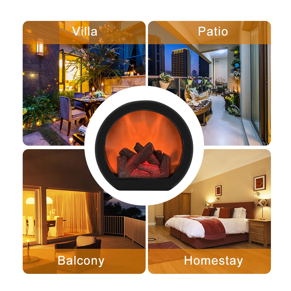 USB Rechargable Touch Switch ABS Gift Living Room Simulation Flame Decorative Round Outdoor Flameless Portable Fireplace Lantern
USB Rechargable Touch Switch ABS Gift Living Room Simulation Flame Decorative Round Outdoor Flameless Portable Fireplace Lantern