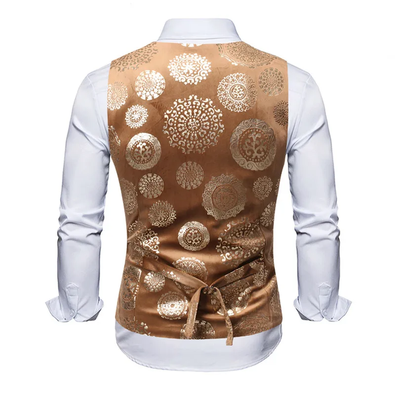 Men Formal Business Suit Vest 2020 Shiny Gold Foil Print Corduroy Vest Waistcoat Men DJ Club Wedding Tuxedo Vests Chaleco Hombre
Men Formal Business Suit Vest 2020 Shiny Gold Foil Print Corduroy Vest Waistcoat Men DJ Club Wedding Tuxedo Vests Chaleco Hombre