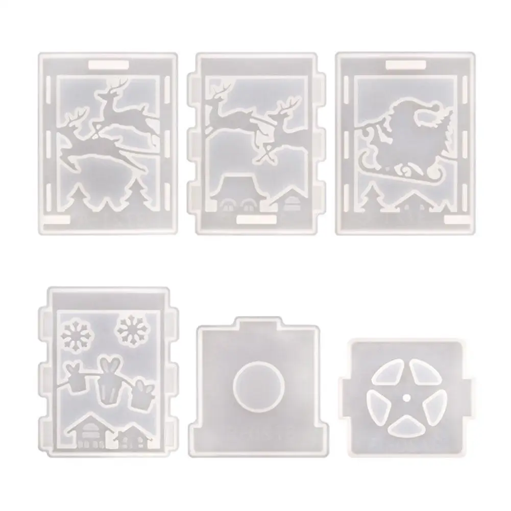 6PCS DIY Christmas Lantern Stencil Crystal Epoxy Resin Mold Elk Christmas Old Man Lantern Silicone Mould Resine Home Decor
6PCS DIY Christmas Lantern Stencil Crystal Epoxy Resin Mold Elk Christmas Old Man Lantern Silicone Mould Resine Home Decor