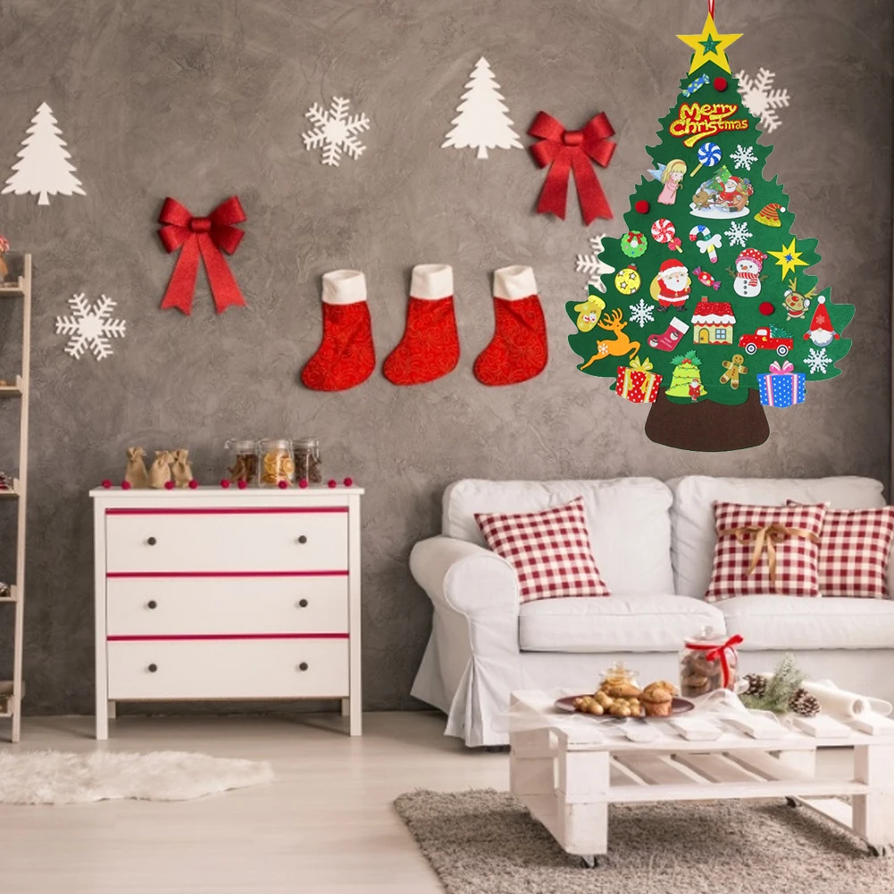 New Felt Christmas Tree Diy Xmas Tree Detachable Ornaments Wall Hanging Xmas Party Decoration For Home Gifts For Kids Toddlers
New Felt Christmas Tree Diy Xmas Tree Detachable Ornaments Wall Hanging Xmas Party Decoration For Home Gifts For Kids Toddlers