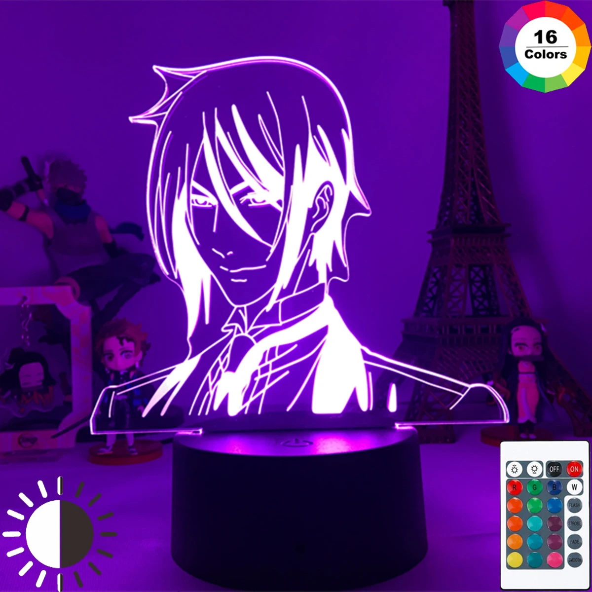 Anime Black Butler Figure Model 3D Lamp Sebastian Michaelis Action Figures DIY Decoration Anime Lovers Gift Toys LED Night Light
Anime Black Butler Figure Model 3D Lamp Sebastian Michaelis Action Figures DIY Decoration Anime Lovers Gift Toys LED Night Light