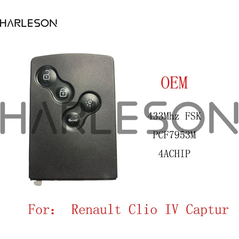Original 4 Buttons 433MHz PCF7953M Chip Passive Keyless Go / Entry Remote Car Key Smart System For OEM Renault Clio IV Captur
Original 4 Buttons 433MHz PCF7953M Chip Passive Keyless Go / Entry Remote Car Key Smart System For OEM Renault Clio IV Captur