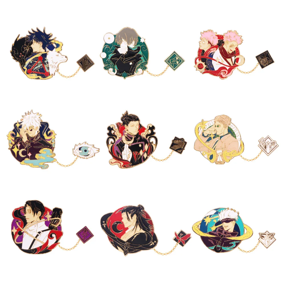 Anime Jujutsu Kaisen Metal Chain Badge Brooch Gojo Satoru Itadori Yuji Cosplay Button Brooches Pins Collection Jewelry Gift
Anime Jujutsu Kaisen Metal Chain Badge Brooch Gojo Satoru Itadori Yuji Cosplay Button Brooches Pins Collection Jewelry Gift