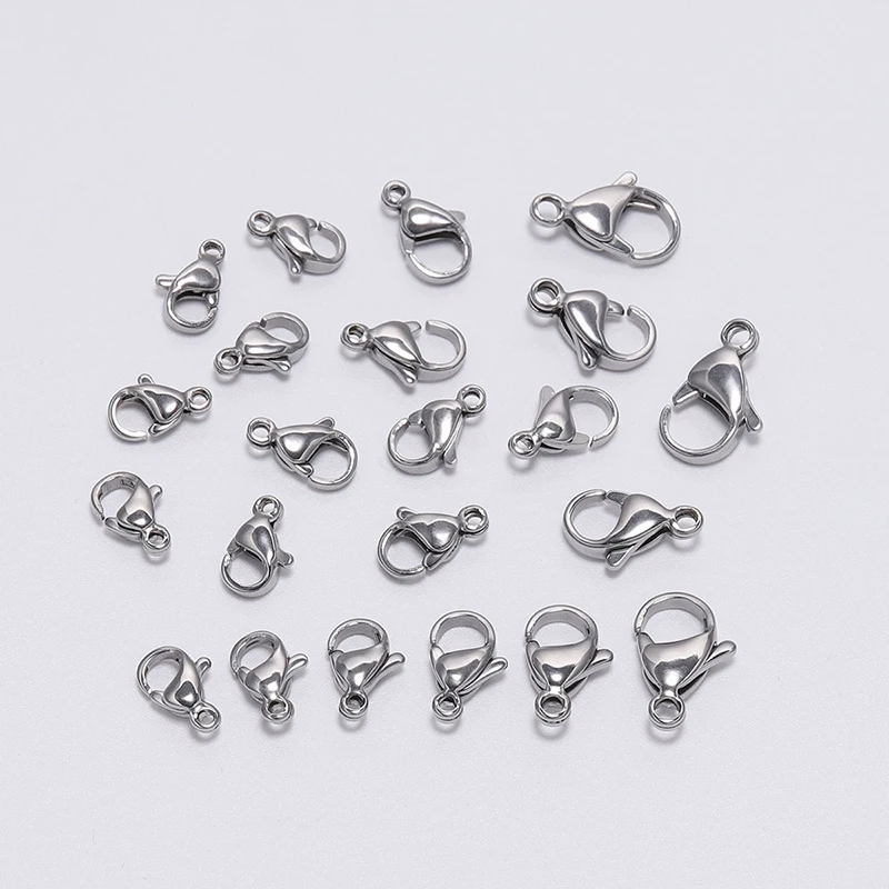 30pcs Mixed Size Stainless Steel Material Lobster clasp Jewelry Connectors For Necklace Pendant Chain Clasp Hooks Jewelry Making
30pcs Mixed Size Stainless Steel Material Lobster clasp Jewelry Connectors For Necklace Pendant Chain Clasp Hooks Jewelry Making