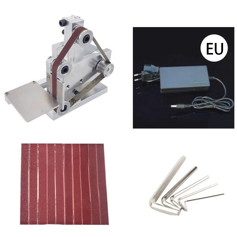 Eu Plug Diy Mini Belt Sander Bench Mount Grinder Polishing Grinding Machine Buffer Electric Angle 175x110x140Mm | Инструменты