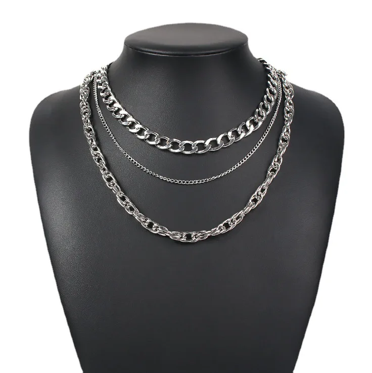 2021 ins fashion hip hop women's necklace multi-layer metal thick chain necklace female personality joint accessories jewelry
2021 ins fashion hip hop women's necklace multi-layer metal thick chain necklace female personality joint accessories jewelry
