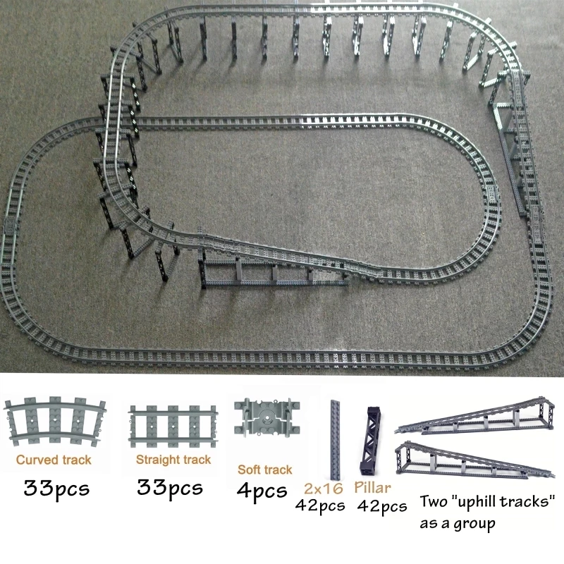 City Train Flexible Tracks trein double layer Track Rail Straight Curved Rails Building Block Brick Model Compatible All Brands
City Train Flexible Tracks trein double layer Track Rail Straight Curved Rails Building Block Brick Model Compatible All Brands