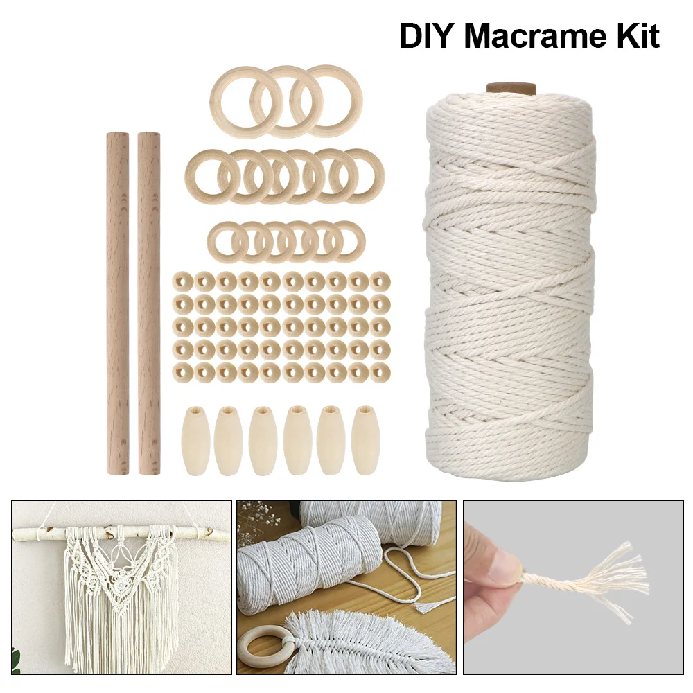 Dream Catcher DIY Teether Macrame Kit with Wood Ring Wood Stick Braided Cord Natural Cotton Rope Macrame Cord
Dream Catcher DIY Teether Macrame Kit with Wood Ring Wood Stick Braided Cord Natural Cotton Rope Macrame Cord