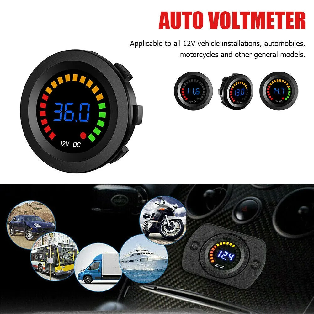 Digital Panel Voltmeter LED Digital Color Display Voltmeter Volt Panel Meter For 12V Car Motorcycle
Digital Panel Voltmeter LED Digital Color Display Voltmeter Volt Panel Meter For 12V Car Motorcycle