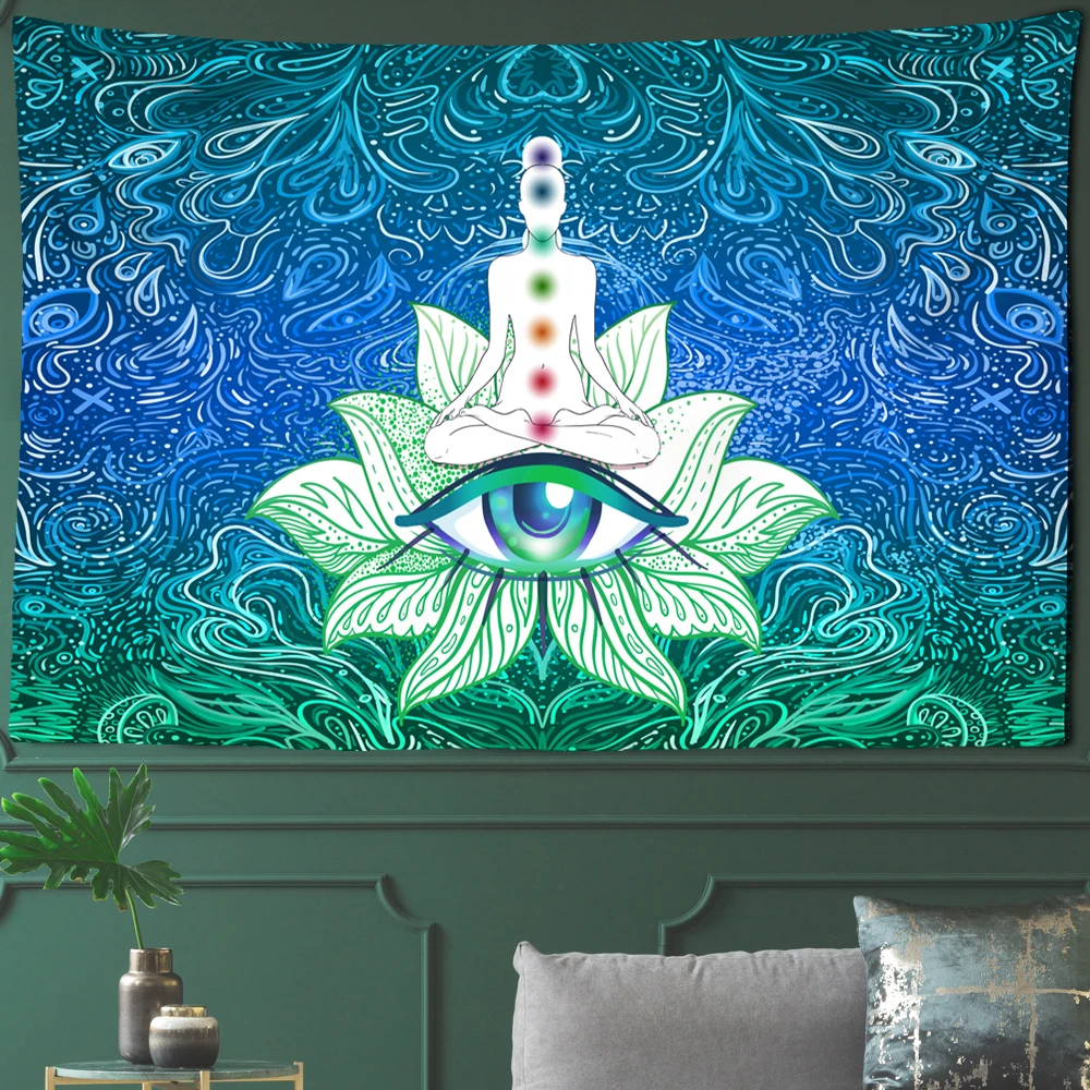 Indian Buddha Statue Meditation 7 Chakra Tapestry Wall Hanging Mandala Tapestries Wall Cloth Psychedelic Yoga Carpet Boho Decor
Indian Buddha Statue Meditation 7 Chakra Tapestry Wall Hanging Mandala Tapestries Wall Cloth Psychedelic Yoga Carpet Boho Decor