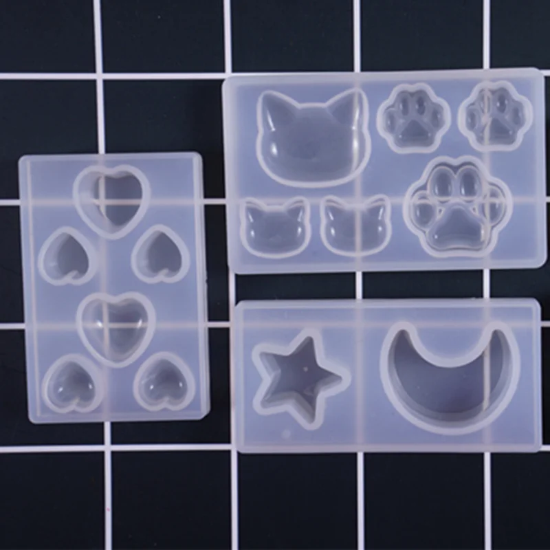 Epoxy Mold Crafts Souvenir Cat Bear Paw Love Heart Stars Moon Shape DIY Silicone Epoxy Resin Candle Mold Accessories
Epoxy Mold Crafts Souvenir Cat Bear Paw Love Heart Stars Moon Shape DIY Silicone Epoxy Resin Candle Mold Accessories