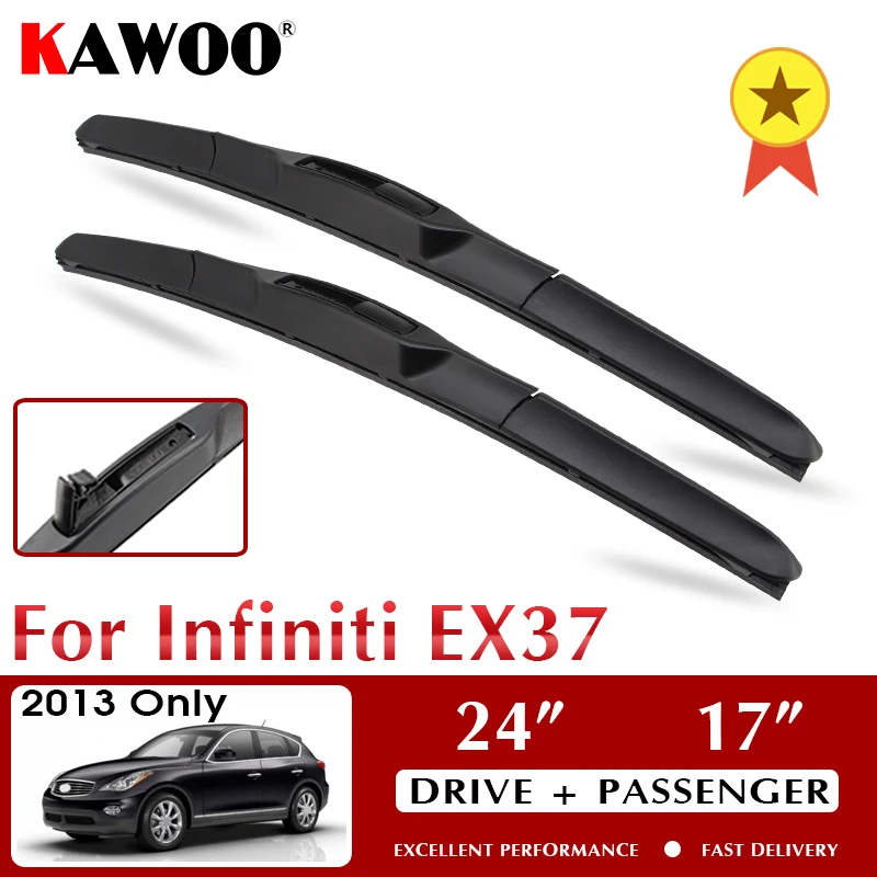 KAWOO Wiper Front Car Wiper Blades For INFINITI EX37 2013 Only Windshield Windscreen Front Window Accessories 24"+17" LHD RHD
KAWOO Wiper Front Car Wiper Blades For INFINITI EX37 2013 Only Windshield Windscreen Front Window Accessories 24"+17" LHD RHD