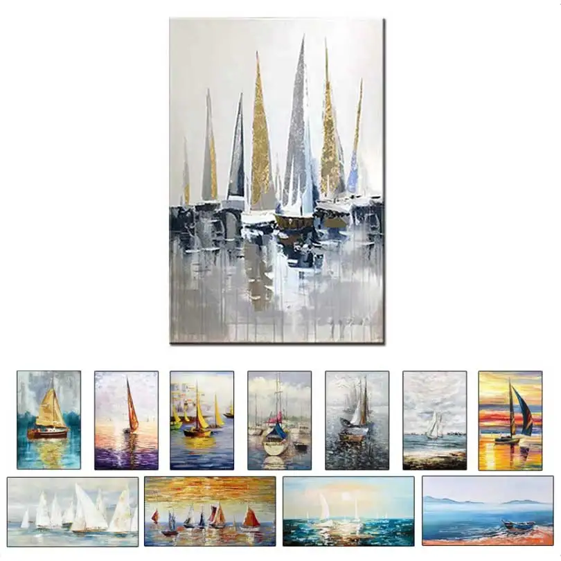 Large Size Hand-painted Abstract Golden Boat Seascape Oil Painting on Canvas Pictures Gold Boats Paintings Decorations for Home
Large Size Hand-painted Abstract Golden Boat Seascape Oil Painting on Canvas Pictures Gold Boats Paintings Decorations for Home