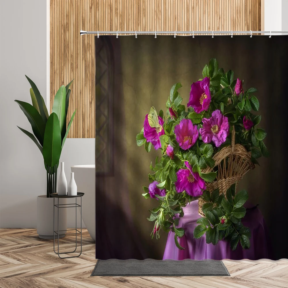 Natural Flower Shower Curtain Rose Floral Green Leaf Scene Printed Bathroom Bath Decor Waterproof Cloth Living Room 3D Curtains
Natural Flower Shower Curtain Rose Floral Green Leaf Scene Printed Bathroom Bath Decor Waterproof Cloth Living Room 3D Curtains