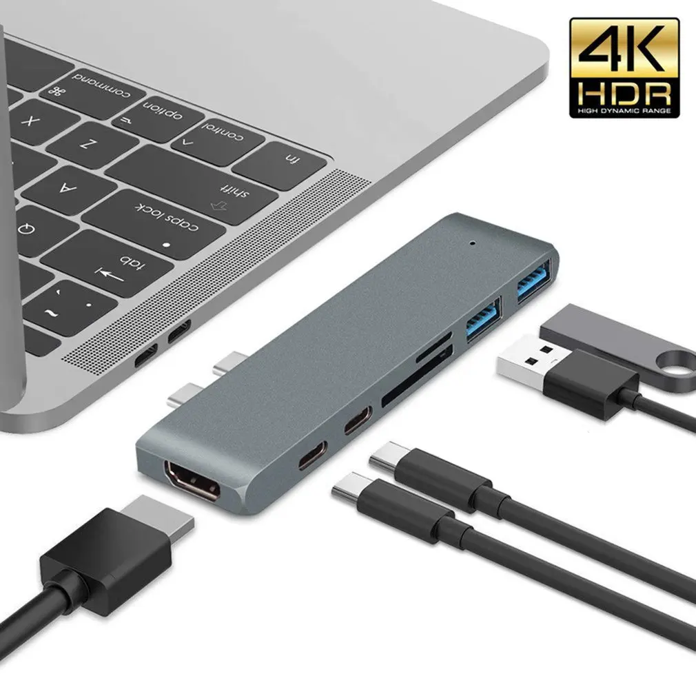 Hub Usb C Hub Double Head Docking Station Type-c To Hdmi-compatible 4k Hub Card Reader Pd Fast Charge Seven In Two
Hub Usb C Hub Double Head Docking Station Type-c To Hdmi-compatible 4k Hub Card Reader Pd Fast Charge Seven In Two