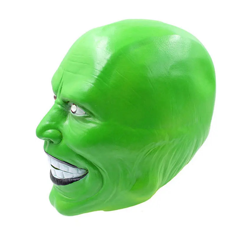 Movies The Mask Jim Carrey Halloween Cosplay Green Costume Adult Fancy Dress Face Masquerade Party | Тематическая одежда и