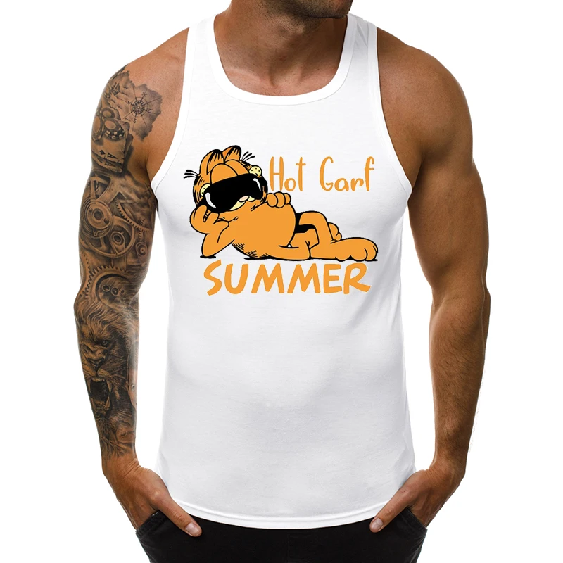 Hot Garf Summer Men Tank Tops Lazy Garfield Printed Sleeveless Garment Singlet Casual Clothing Fashion Cool Vest
Hot Garf Summer Men Tank Tops Lazy Garfield Printed Sleeveless Garment Singlet Casual Clothing Fashion Cool Vest