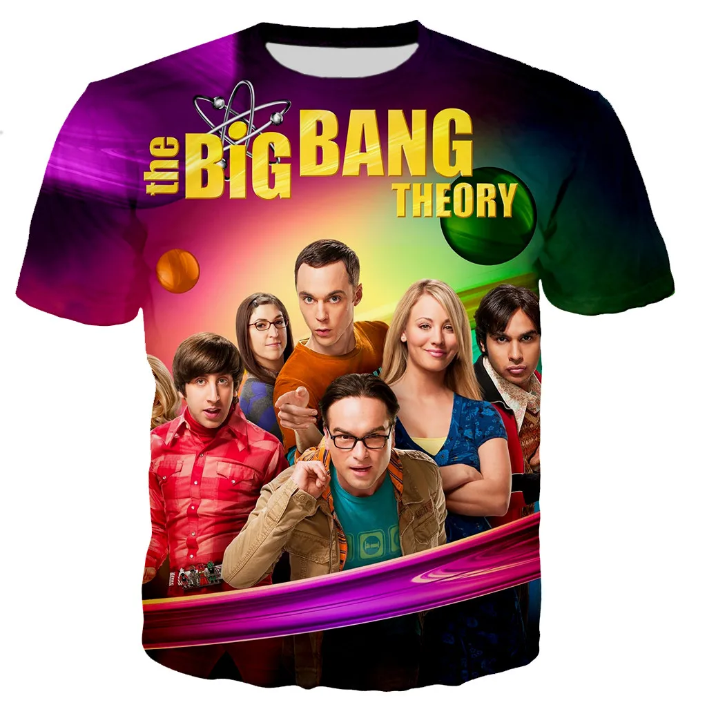 Футболка The Big Bang Theory для мужчин и женщин футболки с 3D принтом Повседневная