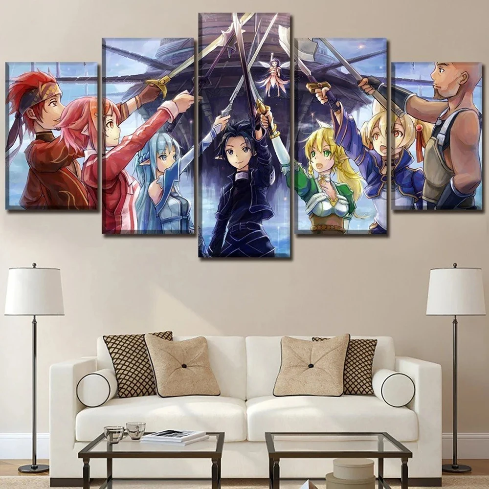 5 Pieces Wall Art Canvas Painting Anime Character Poster Modern Living Room Bedroom Home Decoration Modular Framework Pictures
5 Pieces Wall Art Canvas Painting Anime Character Poster Modern Living Room Bedroom Home Decoration Modular Framework Pictures