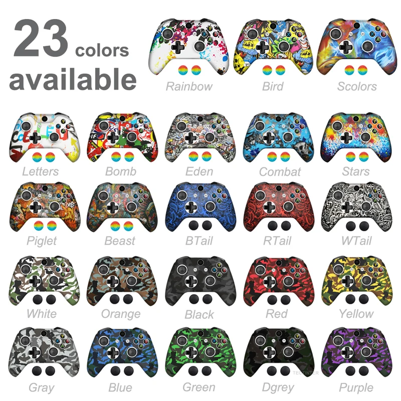 Soft Silicone case For Xbox One Slim Joystick Controller Protective Shell Cover Skin for XBox One X S Gamepad Thumb Grips Caps
Soft Silicone case For Xbox One Slim Joystick Controller Protective Shell Cover Skin for XBox One X S Gamepad Thumb Grips Caps