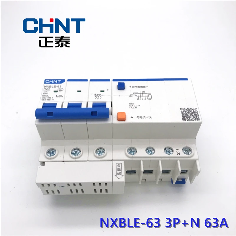 Миниатюрный автоматический выключатель утечки CHNT DZ47LE NXBLE-63 Type C 3P + N 40A 50A 63A Бытовой Воздушный выключатель CHINT RCBO
Миниатюрный автоматический выключатель утечки CHNT DZ47LE NXBLE-63 Type C 3P + N 40A 50A 63A Бытовой Воздушный выключатель CHINT RCBO
