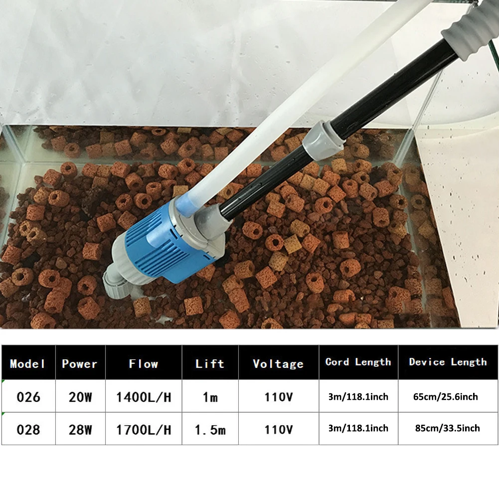 20/28W Aquarium Fish Tank Electric Water Change Pump Aquarium Cleaning Tool Water Changer Gravel Cleaner
20/28W Aquarium Fish Tank Electric Water Change Pump Aquarium Cleaning Tool Water Changer Gravel Cleaner