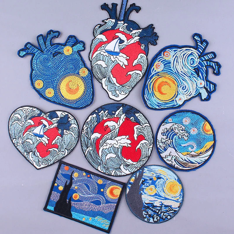Prajna Iron-on Transfers Van Gogh Painting The Starry Night Art Thermal Vinyl Heat Transfer Patch For Clothes Applique Sticker
Prajna Iron-on Transfers Van Gogh Painting The Starry Night Art Thermal Vinyl Heat Transfer Patch For Clothes Applique Sticker