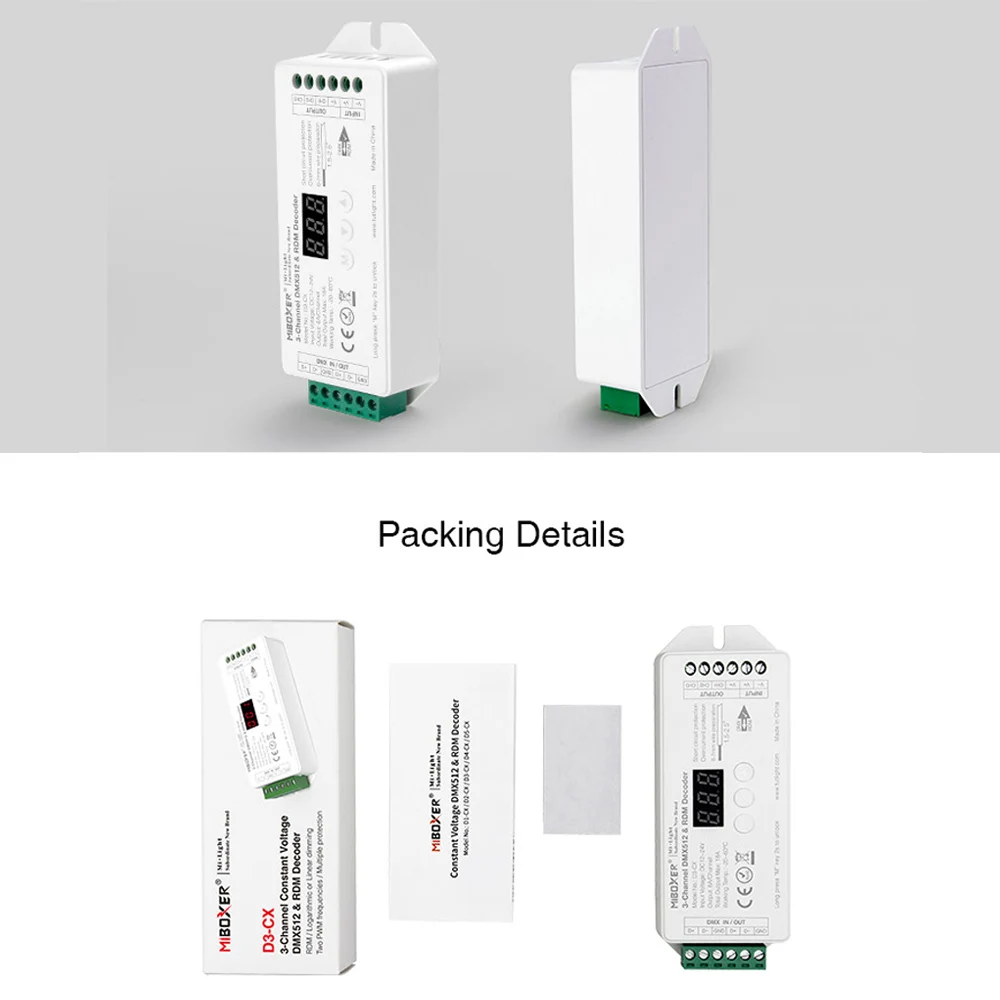 3 CH DMX512 Decoder Support RDM Function CV LED Controller 12V 24V Compatible with Master Remote Control PWM For RGB Led Strip
3 CH DMX512 Decoder Support RDM Function CV LED Controller 12V 24V Compatible with Master Remote Control PWM For RGB Led Strip