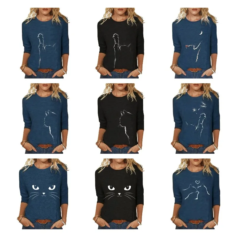 Summer Autumn Oversized Casual Women's Clothing Funny Cat 3D Print Long Sleeve T-Shirts Ladies Fashion Tops Vintage Tee Shirt
Summer Autumn Oversized Casual Women's Clothing Funny Cat 3D Print Long Sleeve T-Shirts Ladies Fashion Tops Vintage Tee Shirt