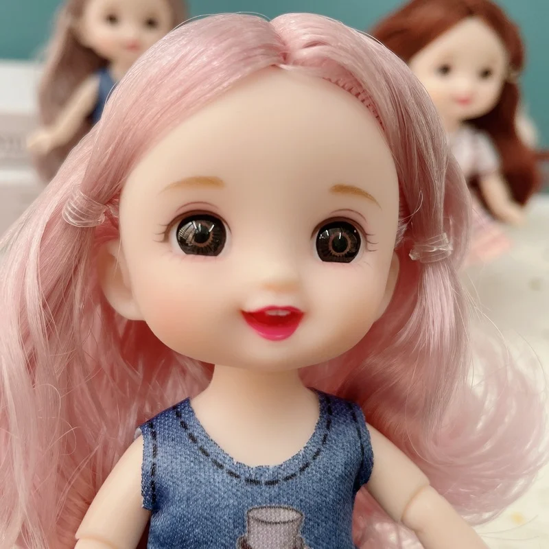 New 16cm Bjd Doll 13 Joint Cute Doll 3D Brown Eye Dress Up Fashion Baby with Clothes Shoes Children's DIY Toy Girl Gift
New 16cm Bjd Doll 13 Joint Cute Doll 3D Brown Eye Dress Up Fashion Baby with Clothes Shoes Children's DIY Toy Girl Gift