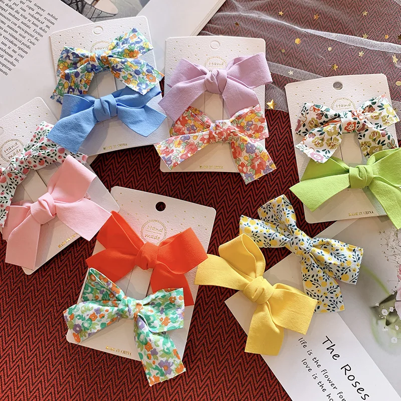 2PCS/Lot Korean Fresh Floral Bowknot Hairpin Children Hair Clips Girl Head Ornament Lace Flower Barrettes Parent-child Hairclips
2PCS/Lot Korean Fresh Floral Bowknot Hairpin Children Hair Clips Girl Head Ornament Lace Flower Barrettes Parent-child Hairclips