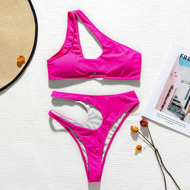 Fors One shoulder swimsuit female Keyhole hollow out swimwear women High cut sexy micro bikini set White swim suit swim wear new
Fors One shoulder swimsuit female Keyhole hollow out swimwear women High cut sexy micro bikini set White swim suit swim wear new