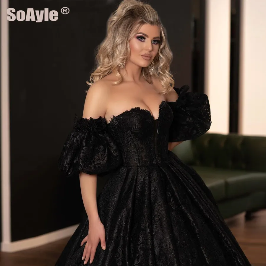 Женское вечернее кружевное платье SoAyle, Черное длинное бальное платье без бретелек, с открытой спиной и бусинами, лето 2019 
Женское вечернее кружевное платье SoAyle, Черное длинное бальное платье без бретелек, с открытой спиной и бусинами, лето 2019