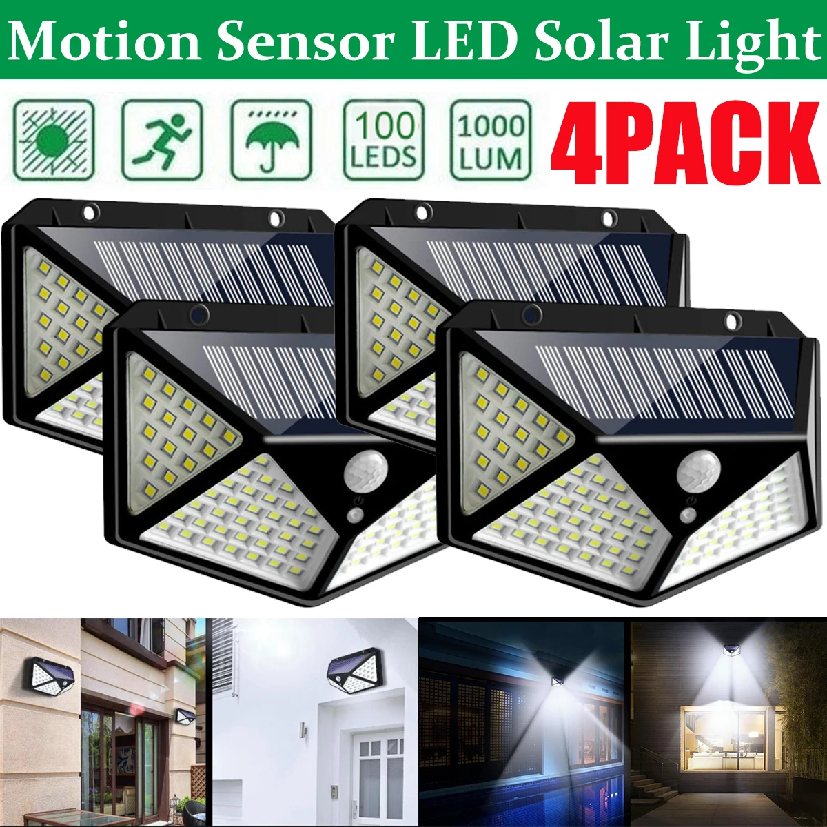 4/2/1PCS 100 LED Solar Power Wall Light Motion Sensor Waterproof Outdoor Garden Lamp
4/2/1PCS 100 LED Solar Power Wall Light Motion Sensor Waterproof Outdoor Garden Lamp