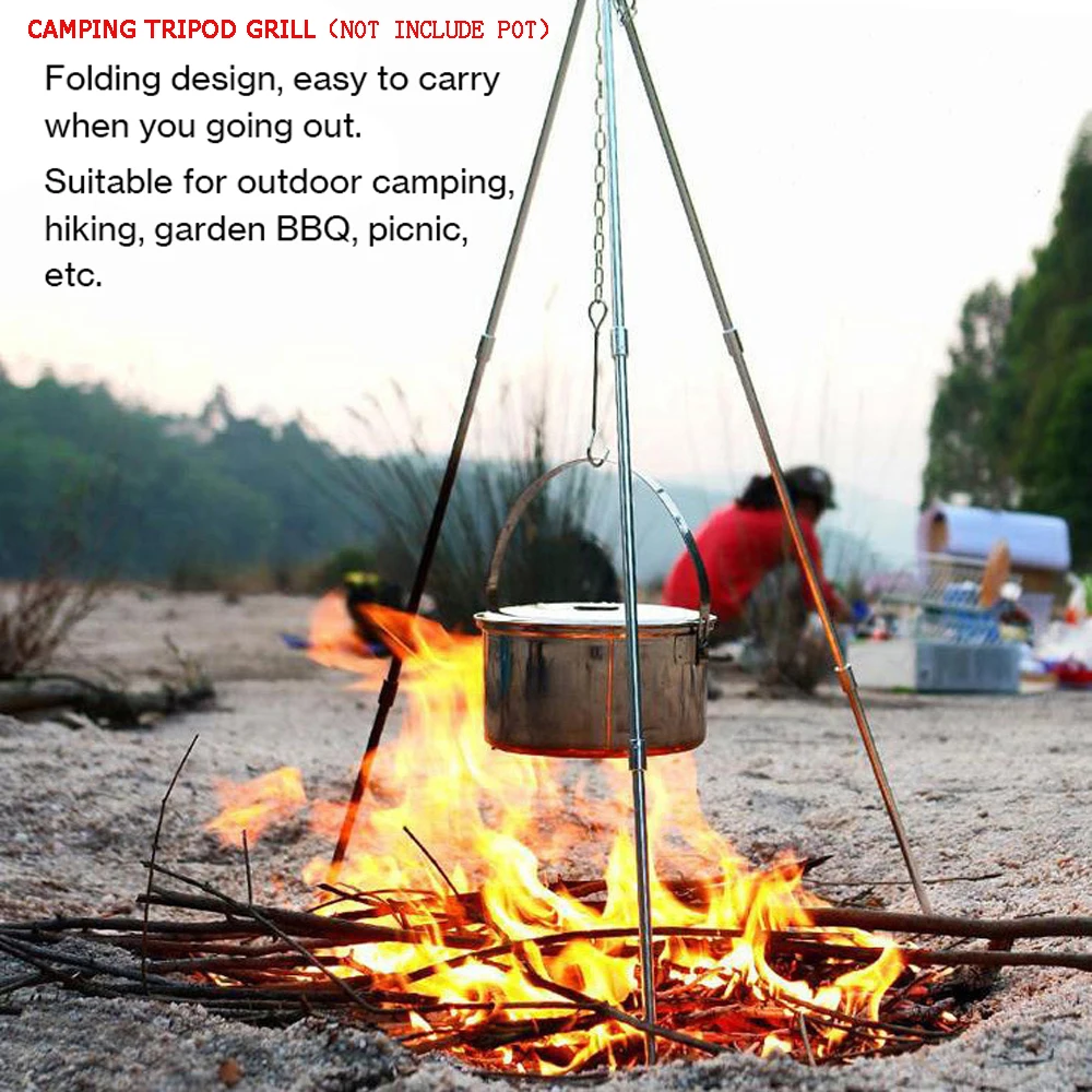 Aluminum Alloy Bracket Outdoor Cookware Hanging Rack Triangular Pot Pan Camping Light Tools Hanging 8kg Bearing Weight with Hook 
Aluminum Alloy Bracket Outdoor Cookware Hanging Rack Triangular Pot Pan Camping Light Tools Hanging 8kg Bearing Weight with Hook