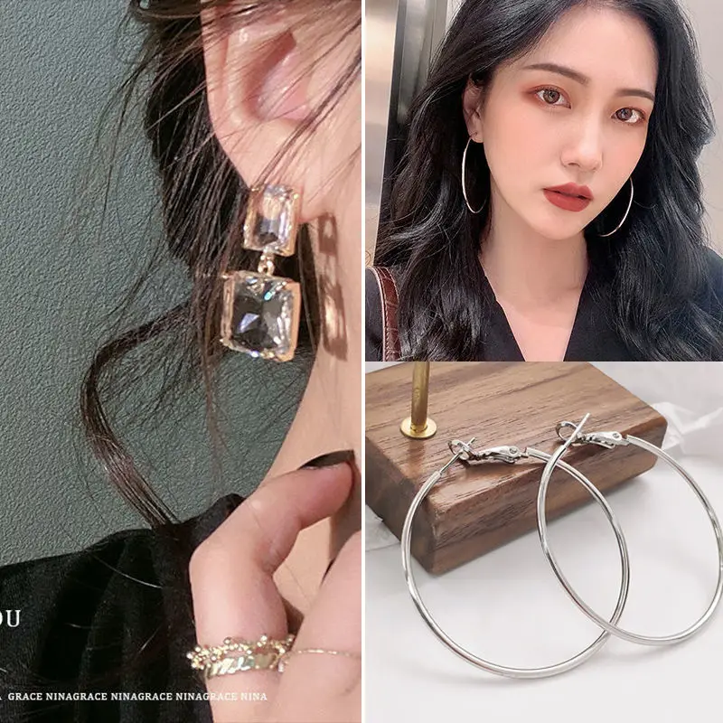 Korea Square Crystal Earrings Craft Women Fashion Ear Hoop 2021 New Normcore Ears Badges Craft Arts Dazzling Crystal Pins
Korea Square Crystal Earrings Craft Women Fashion Ear Hoop 2021 New Normcore Ears Badges Craft Arts Dazzling Crystal Pins