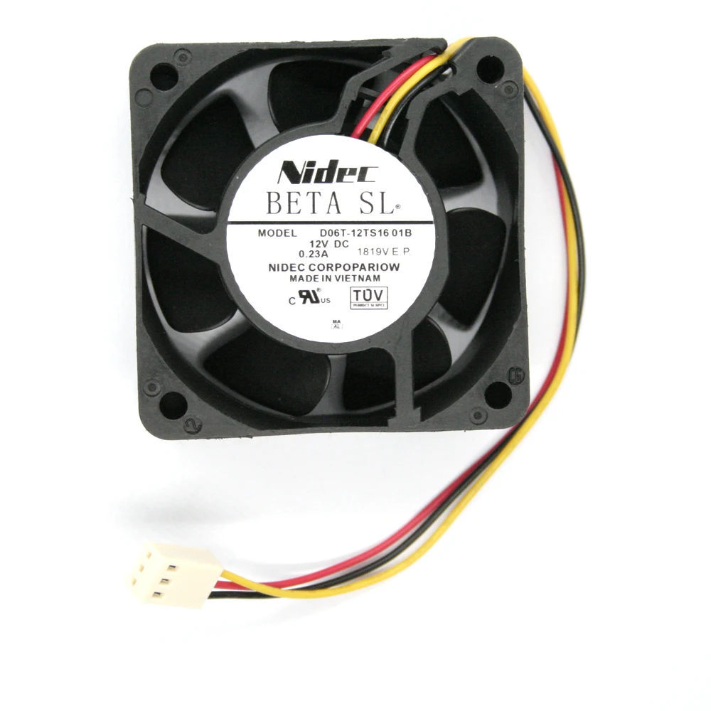 Оптовая продажа: оригинальный D06T 12TS16 01B 6025 AC/DC 12V 0.23A 6 см 3 линии Вентилятор