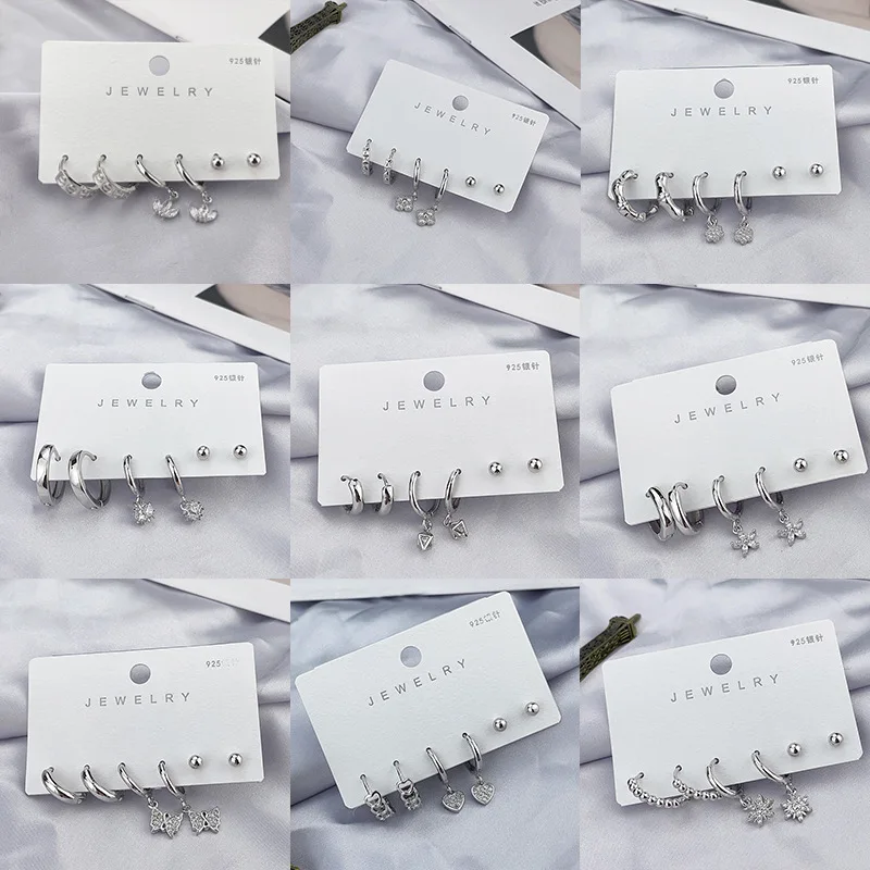 Copper with Zircon Silver Stud Earring for Women Star Butterfly Heart Clover Flower Cross Snake Dots Spots
Copper with Zircon Silver Stud Earring for Women Star Butterfly Heart Clover Flower Cross Snake Dots Spots