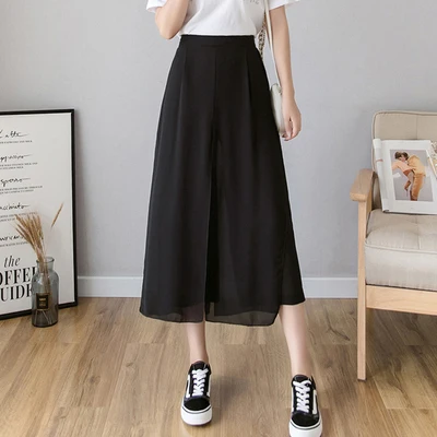 Fashion Women Elastic High Waist Wide Leg Pants 2021 Summer Thin Elegant Solid Cropped Pants Skirt Ladies Loose Casual Trousers
Fashion Women Elastic High Waist Wide Leg Pants 2021 Summer Thin Elegant Solid Cropped Pants Skirt Ladies Loose Casual Trousers