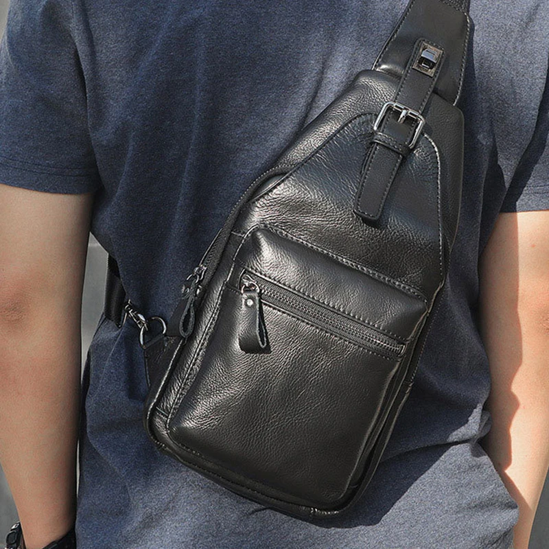 Brand New Genuine Leather Men Chest Bag Vintage High grade Cow Leather Casual Messenger Bag For Man Shoulder Bags
Brand New Genuine Leather Men Chest Bag Vintage High grade Cow Leather Casual Messenger Bag For Man Shoulder Bags