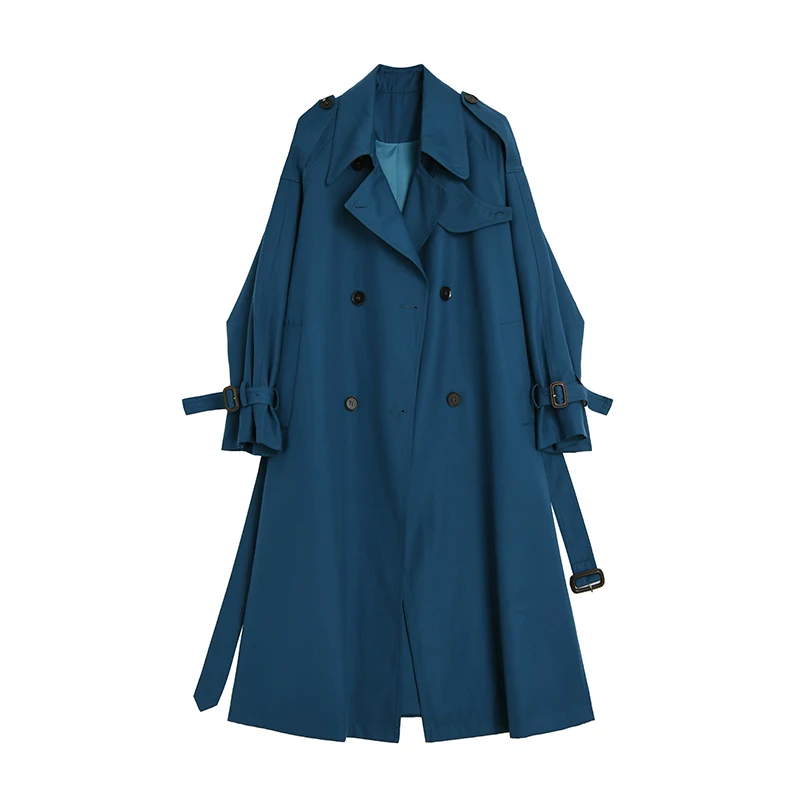 Trench Coat Women's Mid-Length Lace-up Waist Draping Coat Spring and Autumn Coat
Trench Coat Women's Mid-Length Lace-up Waist Draping Coat Spring and Autumn Coat