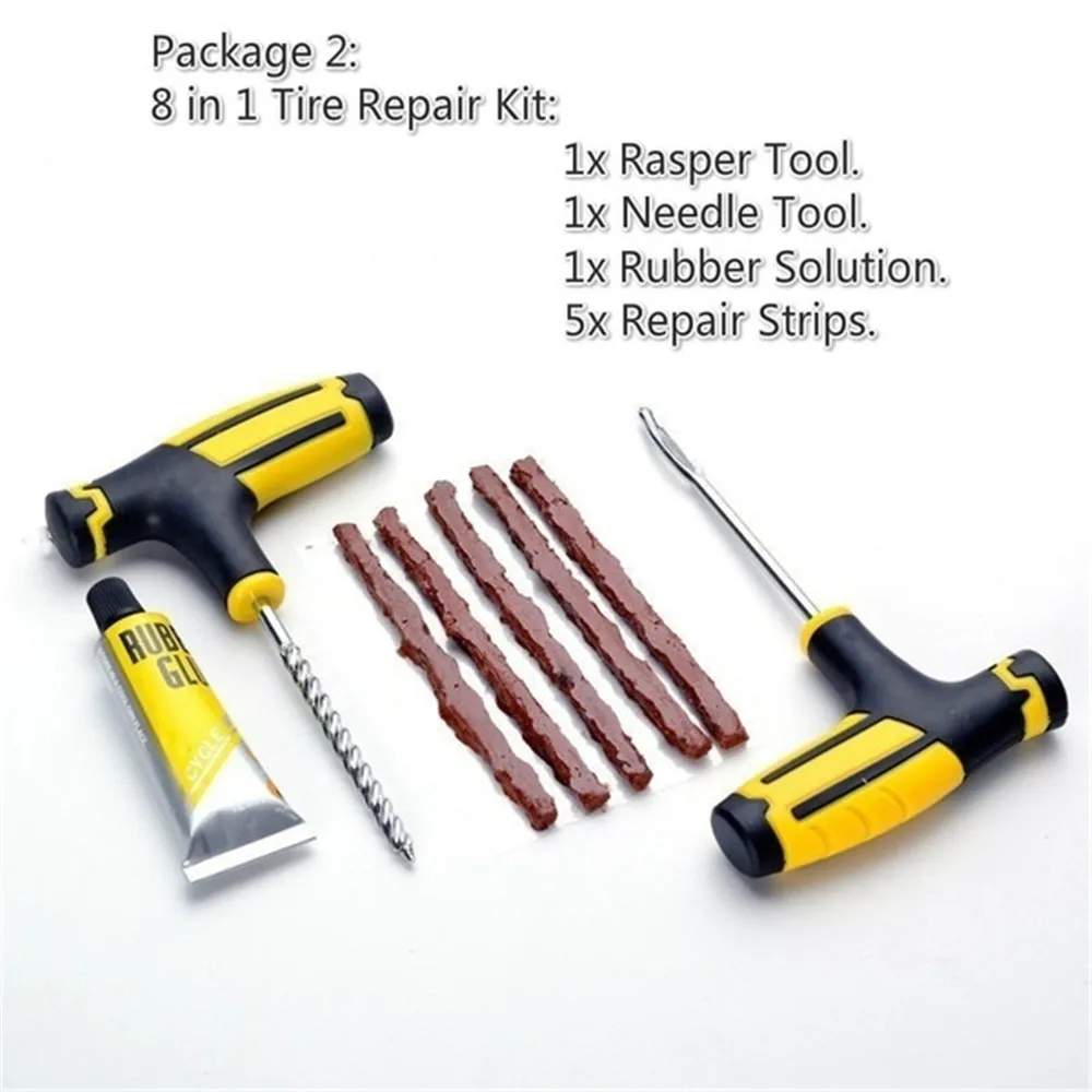 8pcs In 1 Set Car Tire Repair Tool Tire Repair Kit Studding Tool Set Auto Bike Tubeless Puncture Plug Garage Car Accessories
8pcs In 1 Set Car Tire Repair Tool Tire Repair Kit Studding Tool Set Auto Bike Tubeless Puncture Plug Garage Car Accessories