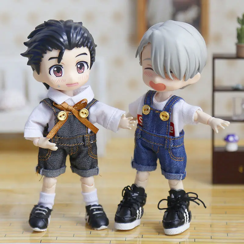 Ob11 baby clothes 12 points BJD denim suspenders shorts can wear gsc beauty knot pig body can wear baby clothes
Ob11 baby clothes 12 points BJD denim suspenders shorts can wear gsc beauty knot pig body can wear baby clothes