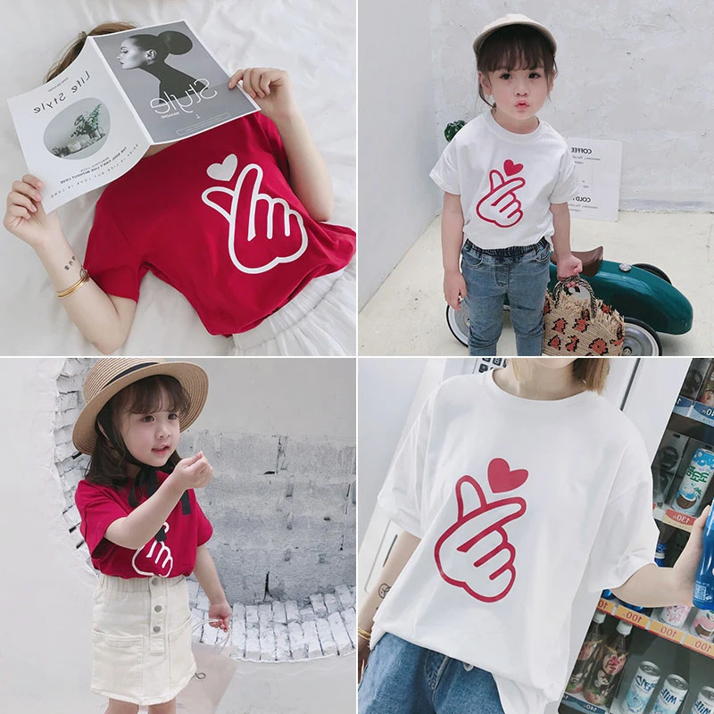Toddler Girls T-shirts Fashion Love Finger Short Sleeve Tops for Girl Kids Clothing 2020 Summer 3 4 5 6 7 8 Years Baby Girl Tees
Toddler Girls T-shirts Fashion Love Finger Short Sleeve Tops for Girl Kids Clothing 2020 Summer 3 4 5 6 7 8 Years Baby Girl Tees