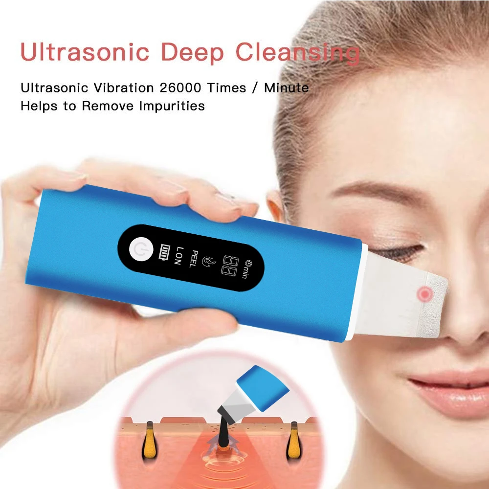 Ultrasonic Atomizing Skin Scrubber Blackhead Acne Remover Heating Deep Cleansing Facial Peeling Shovel Face Clean Skin Care
Ultrasonic Atomizing Skin Scrubber Blackhead Acne Remover Heating Deep Cleansing Facial Peeling Shovel Face Clean Skin Care