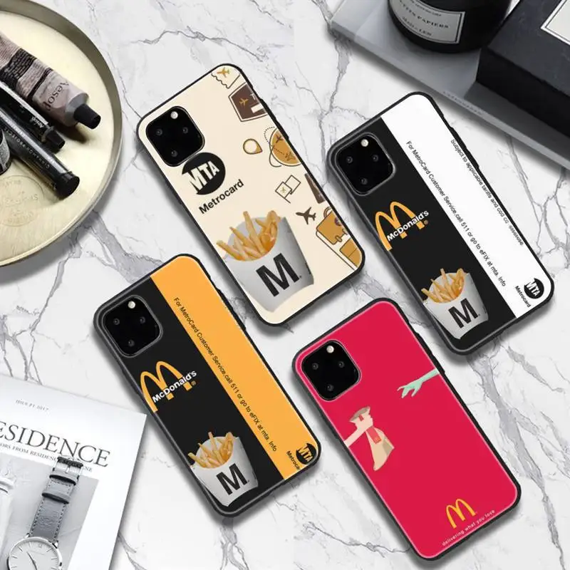 Hot McDonald's MetroCard French Fries Black Soft Phone Cases For Iphone 6 6s 7 8 Plus XR X XS XSmax 11 12 Pro Mini Max
Hot McDonald's MetroCard French Fries Black Soft Phone Cases For Iphone 6 6s 7 8 Plus XR X XS XSmax 11 12 Pro Mini Max