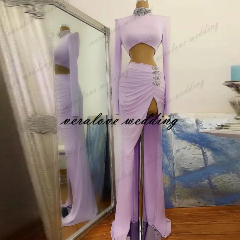 Sexy vestido de noiva Side Slit Prom Dress Mermaid 2 Pieces Long Sleeves Beads Crystal High Neck Celebrity Evening Party Gowns
Sexy vestido de noiva Side Slit Prom Dress Mermaid 2 Pieces Long Sleeves Beads Crystal High Neck Celebrity Evening Party Gowns