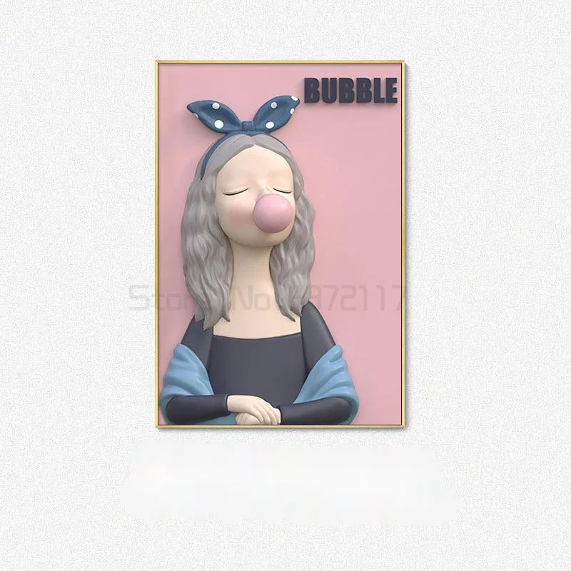 Nordic bubble girl art soft hanging painting restaurant mural background wall decorative painting
Nordic bubble girl art soft hanging painting restaurant mural background wall decorative painting