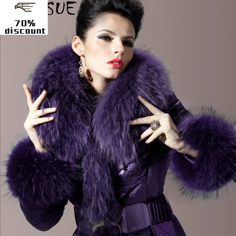 

2020 New Women's Down Jacket Real Fox Fur Coat Winter Jacket Women Luxury Long Jackets for Women Warm Parka Chaqueta Mujer